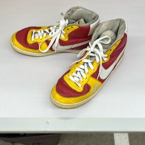 Nike Supreme Court Red and Yellow High-Top Sneakers kicks 9